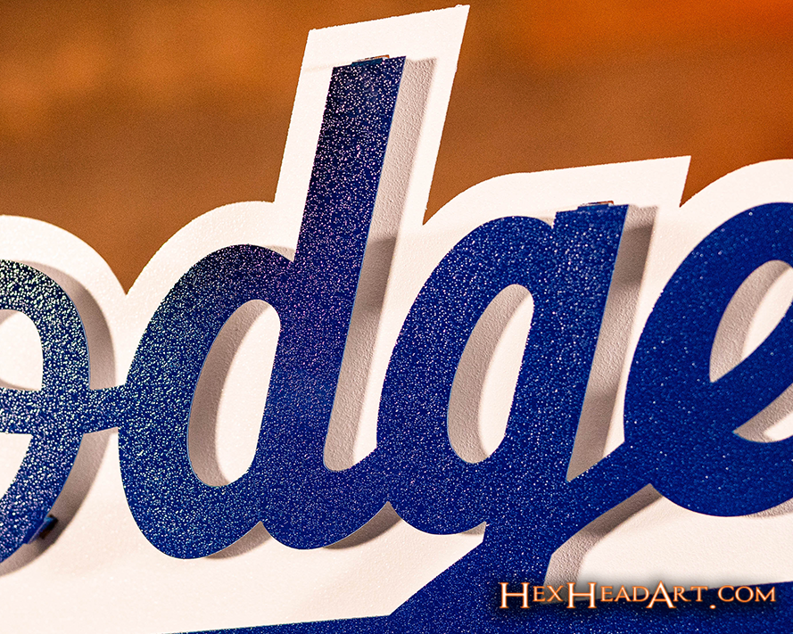 Los Angeles Dodgers Script 3D Metal Wall Art