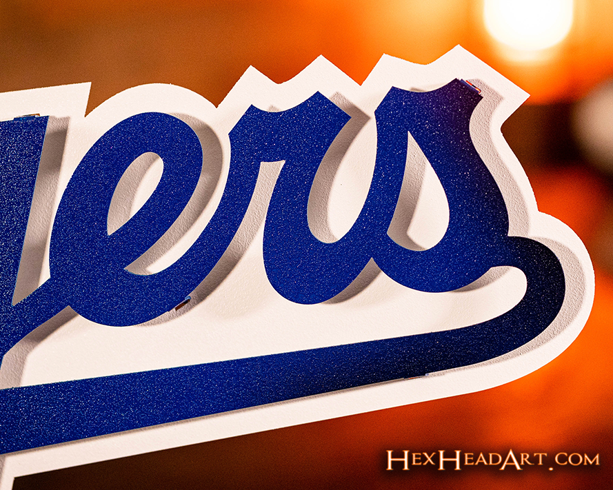 Los Angeles Dodgers Script 3D Metal Wall Art