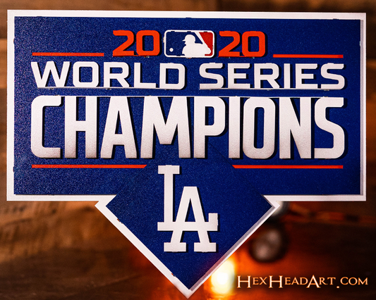 Los Angeles Dodgers 2020 World Series Champions 3D Metal Wall Art