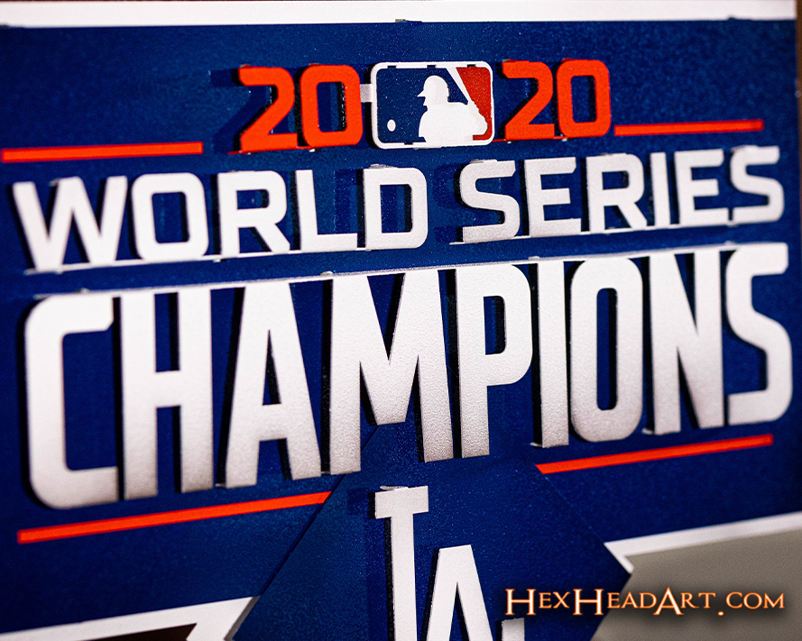 Los Angeles Dodgers 2020 World Series Champions 3D Metal Wall Art