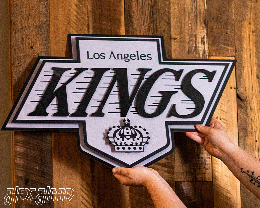 Los Angeles Kings 80's Vintage 3D Vintage Metal Wall Art