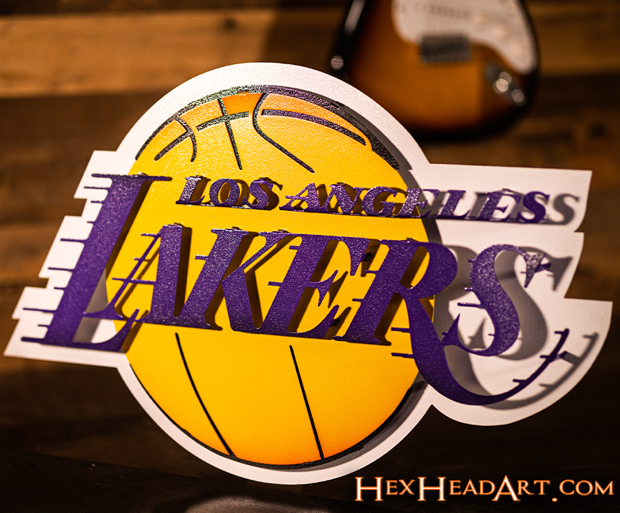 Los Angeles Lakers 3D Vintage Metal Wall Art