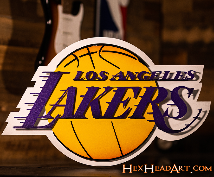 Los Angeles Lakers 3D Vintage Metal Wall Art