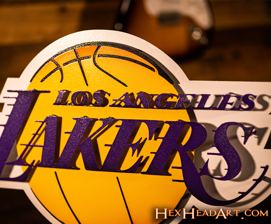 Los Angeles Lakers 3D Vintage Metal Wall Art