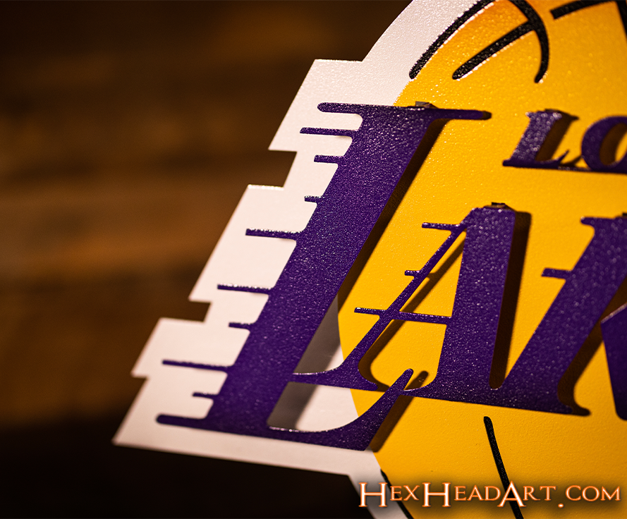 Los Angeles Lakers 3D Vintage Metal Wall Art