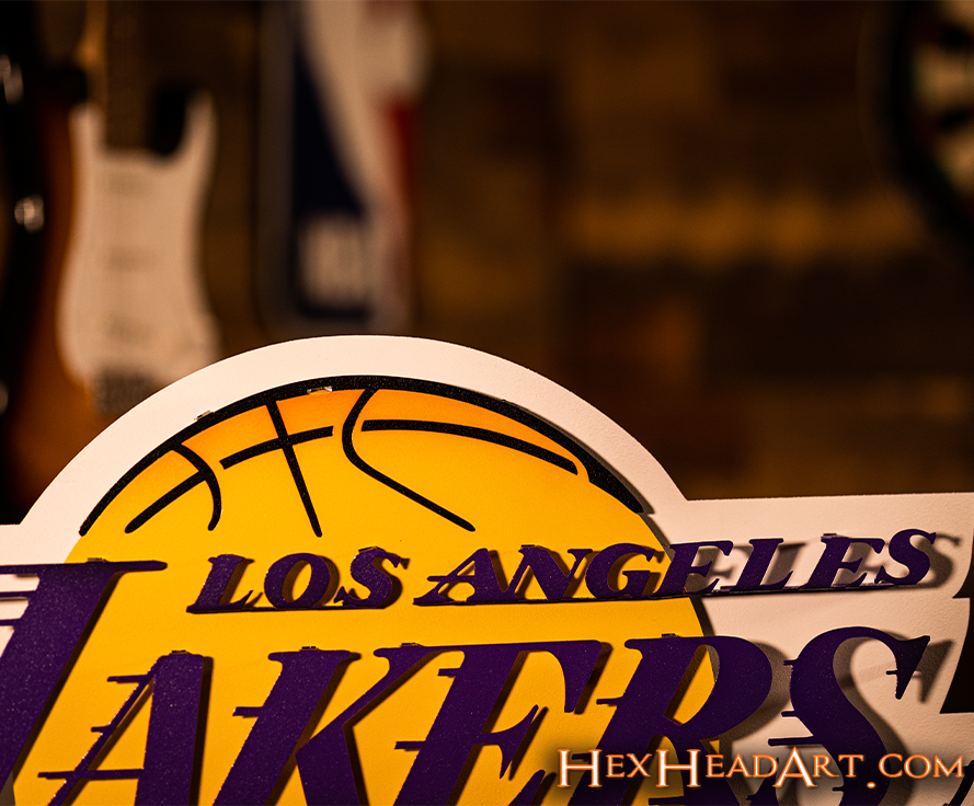 Los Angeles Lakers 3D Vintage Metal Wall Art