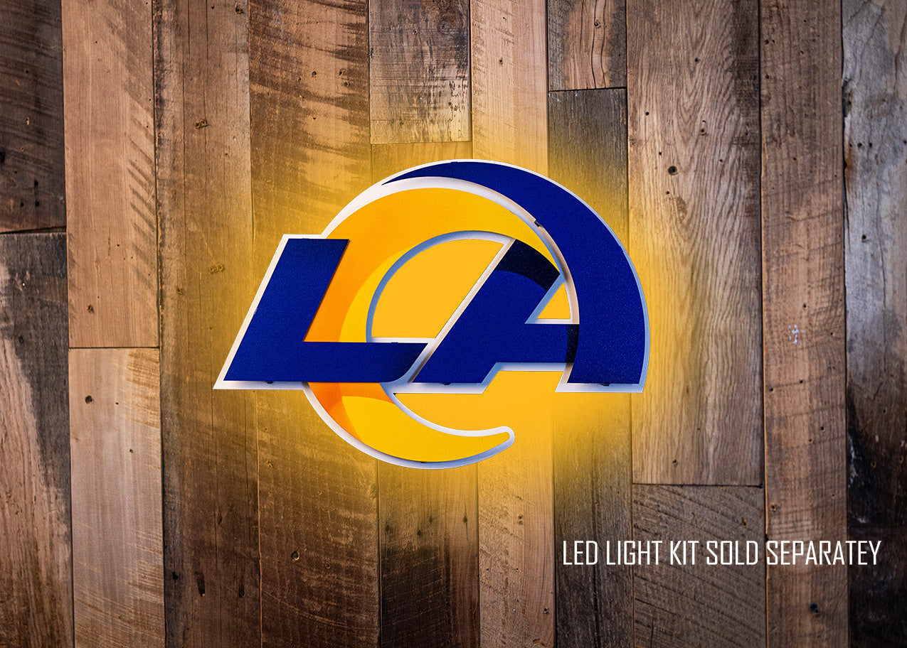 Los Angeles Rams "LA" Logo 3D Vintage Metal Wall Art