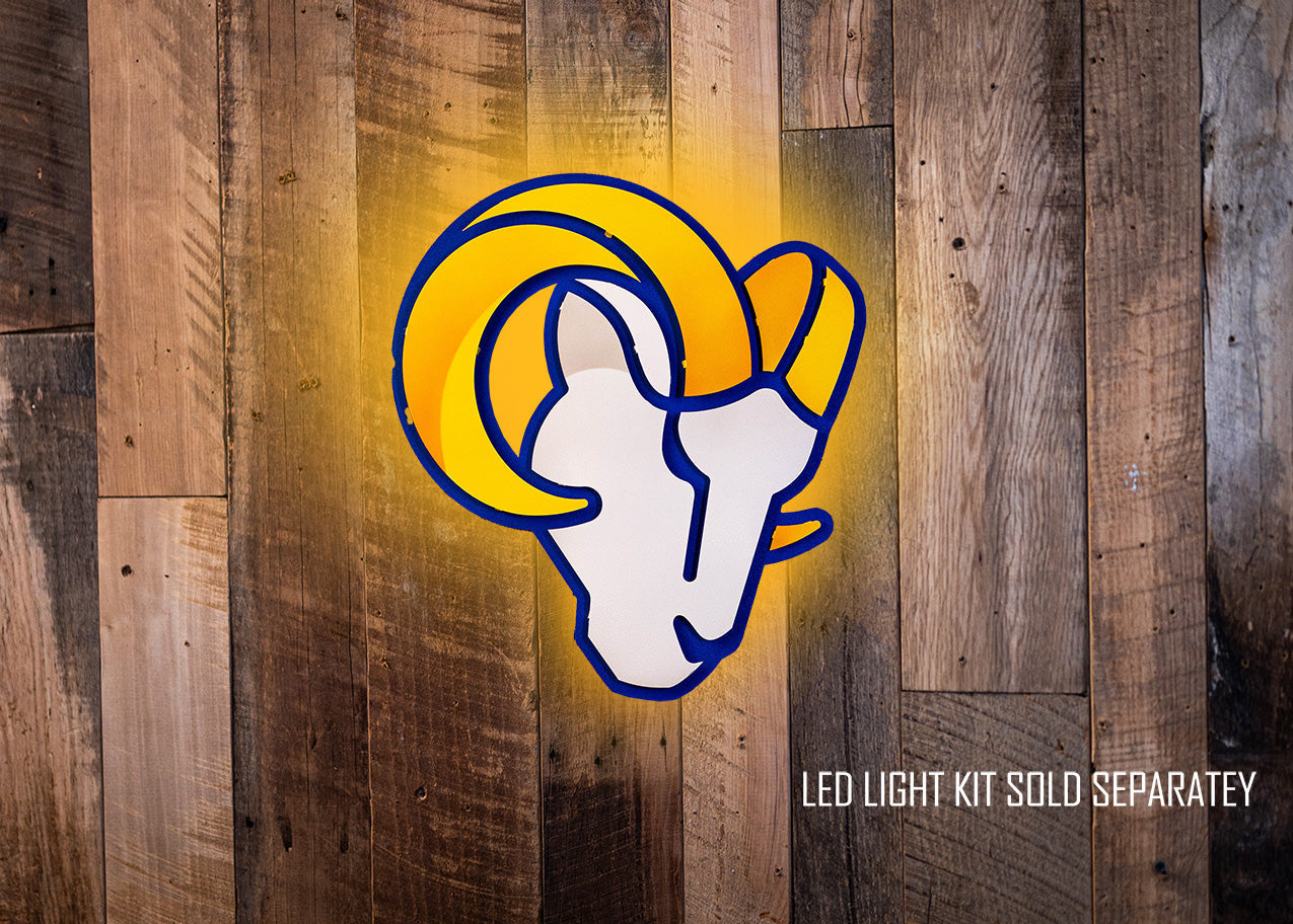 Los Angeles Rams "RAM" Mascot 3D Vintage Metal Wall Art