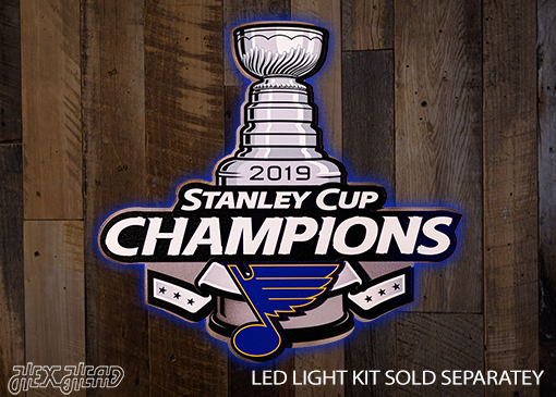 St. Louis Blues 2019 Stanley Cup Champions 3D Vintage Metal Wall Art