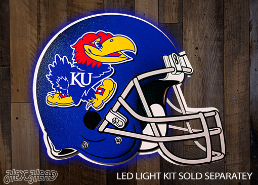 BLITZ COLLECTION - 8 LAYER Kansas Jayhawks 3D METAL Wall Art