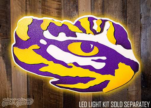 LSU "Tiger Eye" 3D Vintage Metal Wall Art