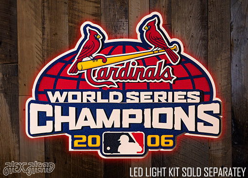 St. Louis Cardinals 2006 World Series Champions 3D Vintage Metal Wall Art