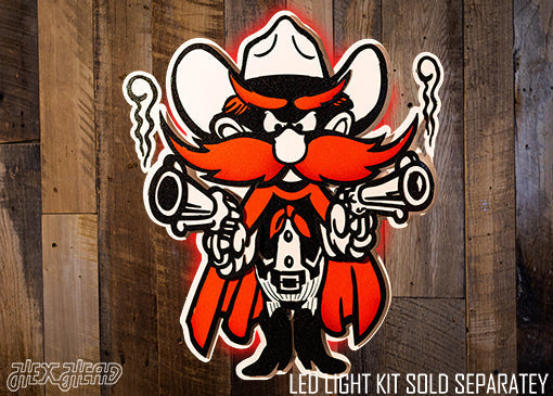 Texas Tech "RAIDER RED" 3D Vintage Metal Wall Art