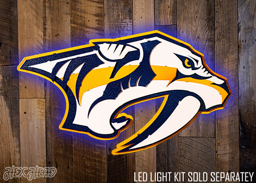 Nashville Predators NHL 3D Vintage Metal Wall Art