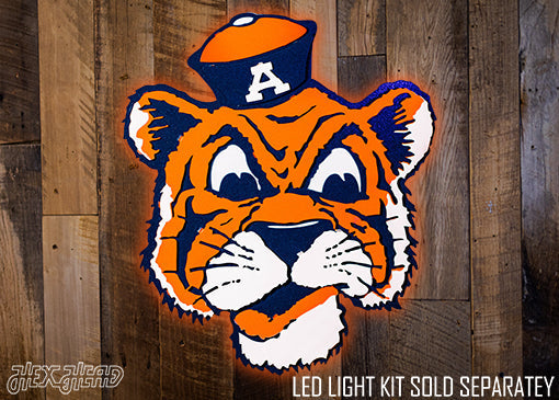 Auburn Tigers "Aubie" VAULT 3D Vintage Metal Wall Art