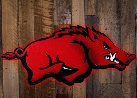 Arkansas Razorbacks "RUNNING TUSK" 3D Vintage Metal Wall Art