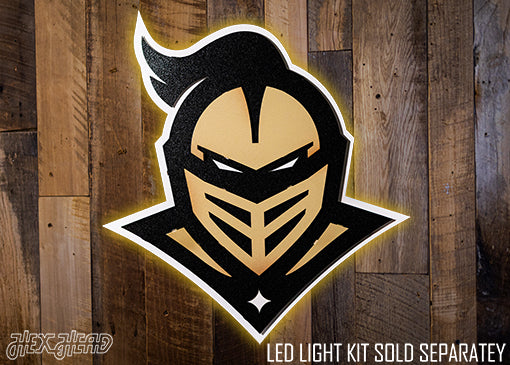 Central Florida Knights Mascot 3D Vintage Metal Wall Art