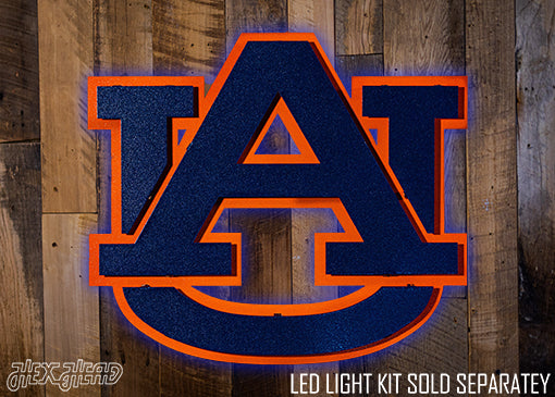 Auburn Tigers "AU" 3D Vintage Metal Wall Art