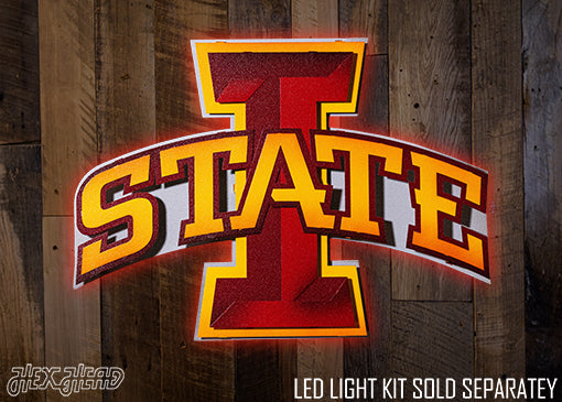 Iowa State Cyclones 3D Vintage Metal Wall Art