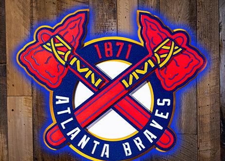 Atlanta Braves 7 layer "1871" Cooperstown  3D Metal Wall Art