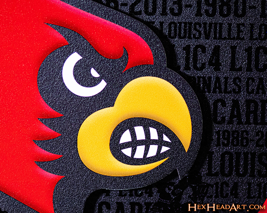 Louisville Cardinals CRAFT SERIES 3D Embossed Metal Wall Art