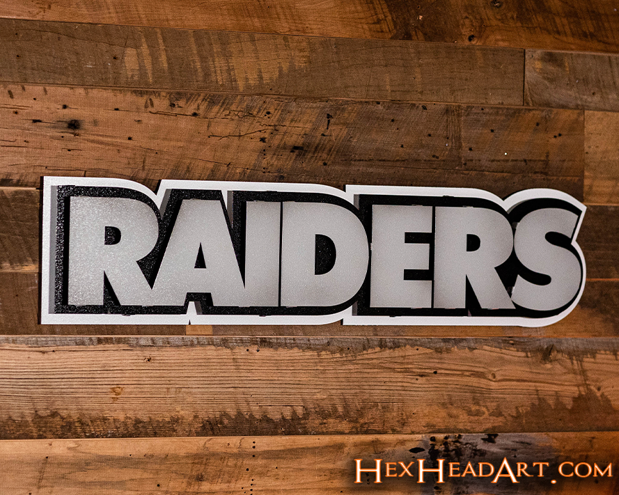 Las Vegas "RAIDERS" 3D Vintage Metal Wall Art