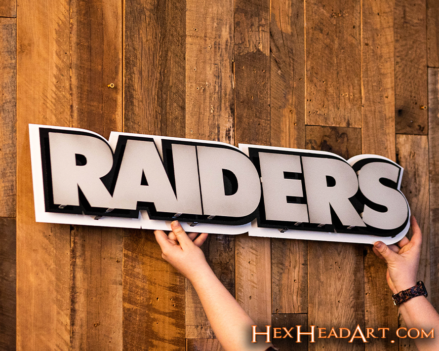 Las Vegas "RAIDERS" 3D Vintage Metal Wall Art