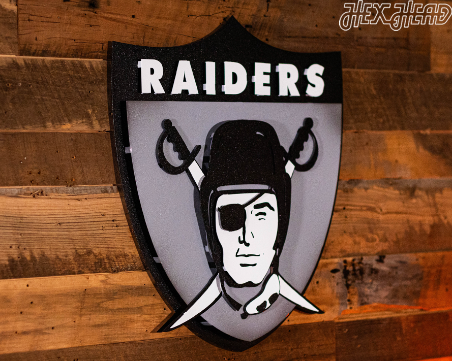 Las Vegas Raiders "1963" Vintage Shield 3D Metal Wall Art