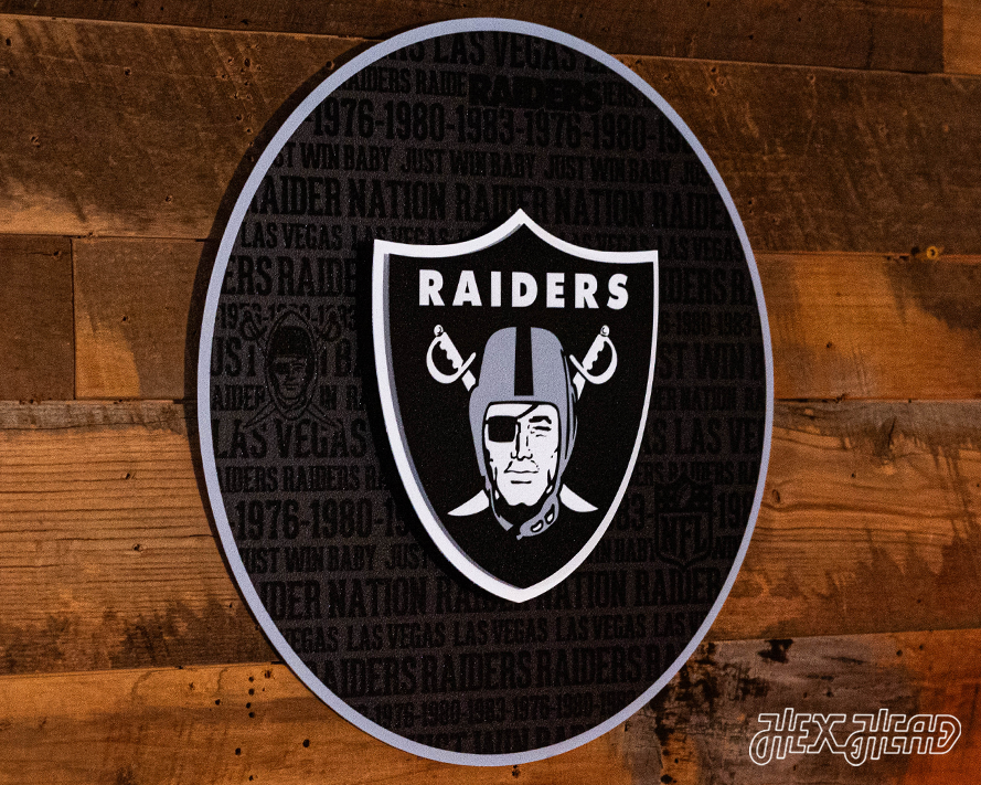 Las Vegas Raiders CRAFT SERIES 3D Embossed Metal Wall Art