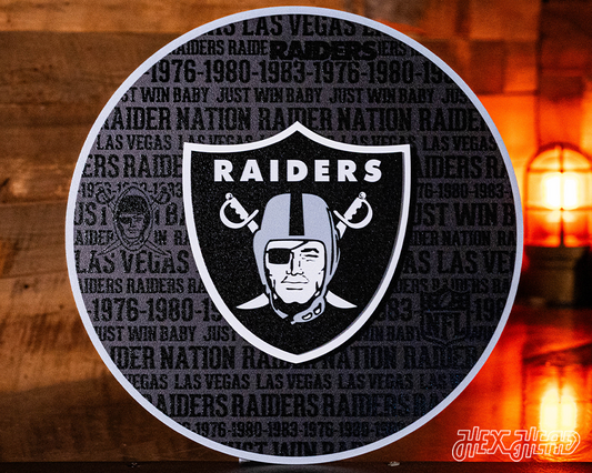 Las Vegas Raiders CRAFT SERIES 3D Embossed Metal Wall Art