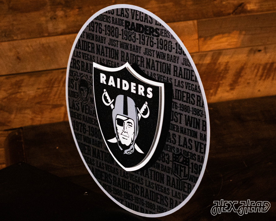 Las Vegas Raiders CRAFT SERIES 3D Embossed Metal Wall Art