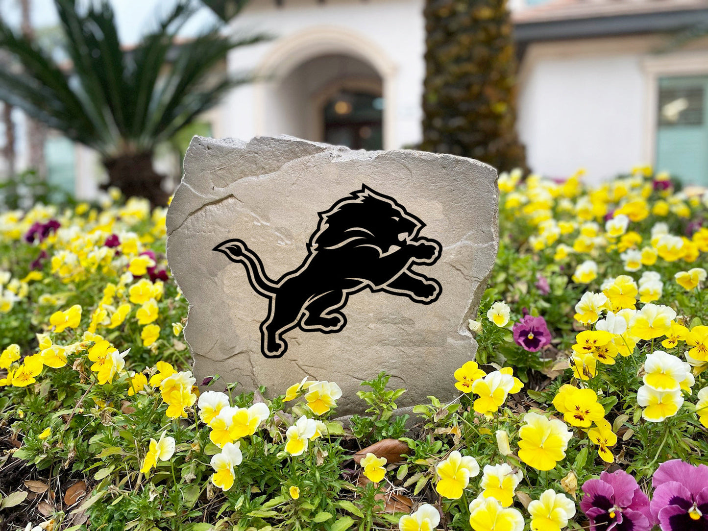 Detroit Lions Design-A-Stone Landscape Art