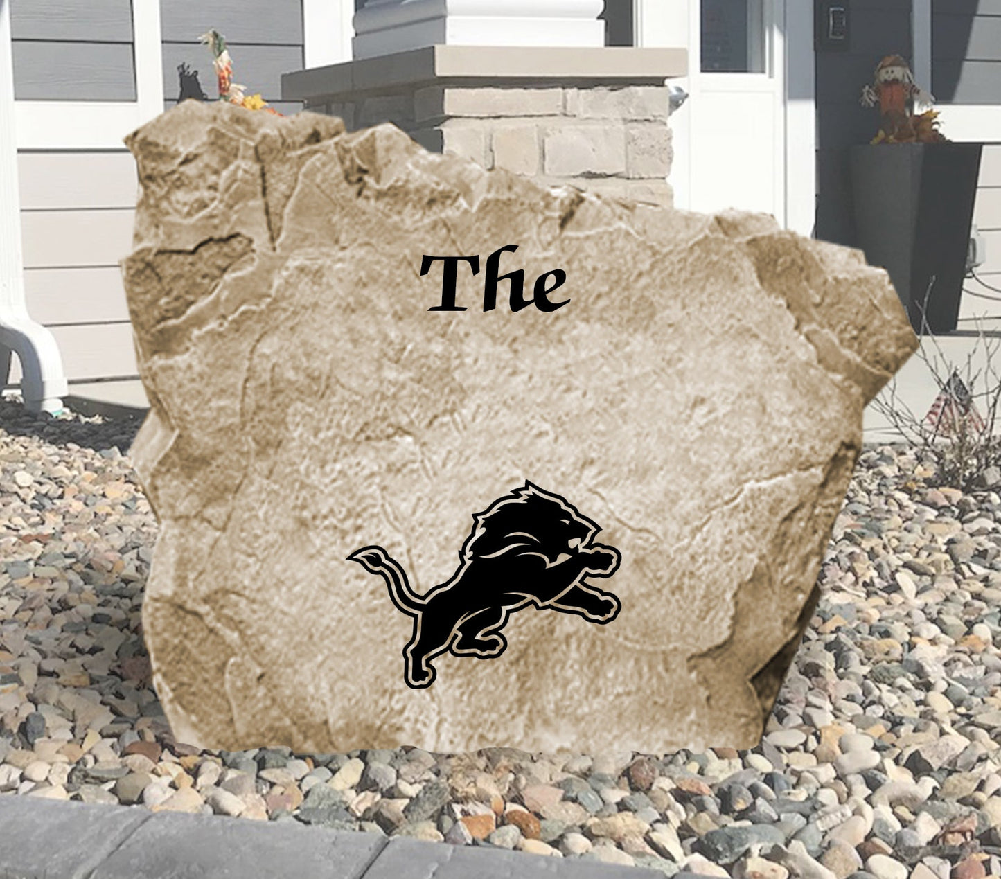 Detroit Lions Design-A-Stone Landscape Art Family Name