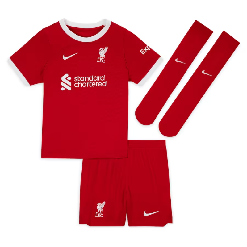 Liverpool Home  Kit - 2023-24 - Little Kids with M.Salah 11 printing - Red