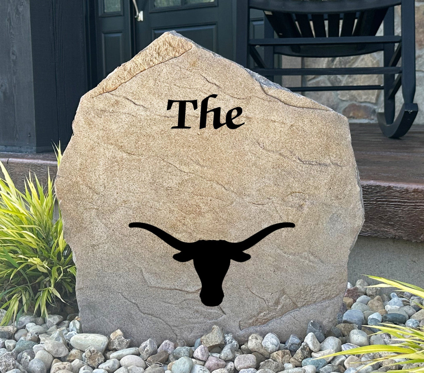 Texas Longhorns Design-A-Stone Landscape Art Family Name