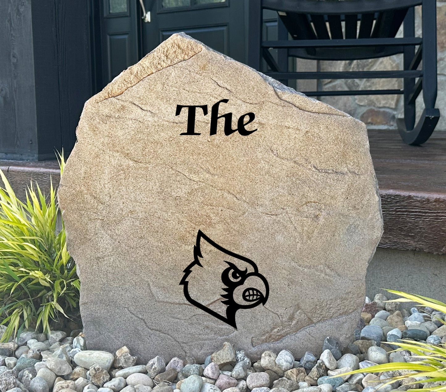 Louisville Cardinals Design-A-Stone Landscape Art Family Name