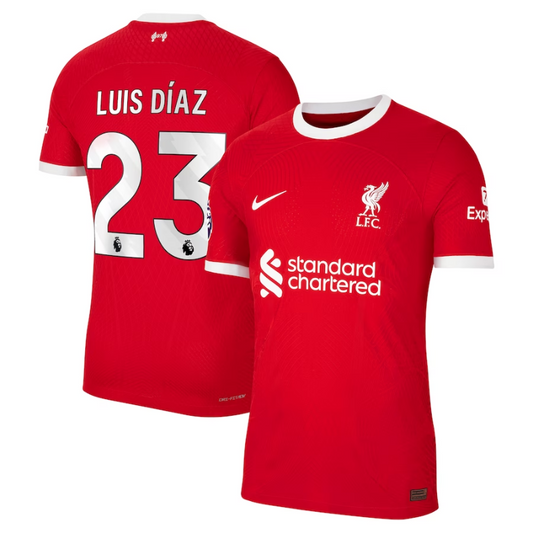 Luis Díaz Liverpool Shirt 2023/24 Home Player Jersey - Red