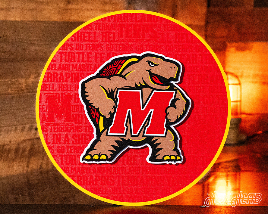 Maryland Terrapins CRAFT SERIES 3D Embossed Metal Wall Art