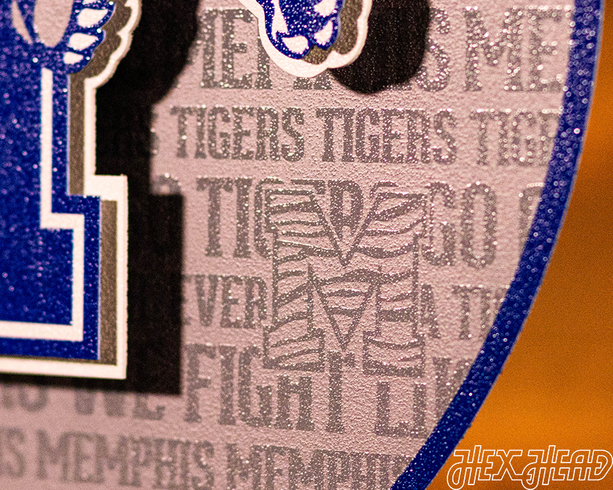 Memphis Tigers CRAFT SERIES 3D Embossed Metal Wall Art