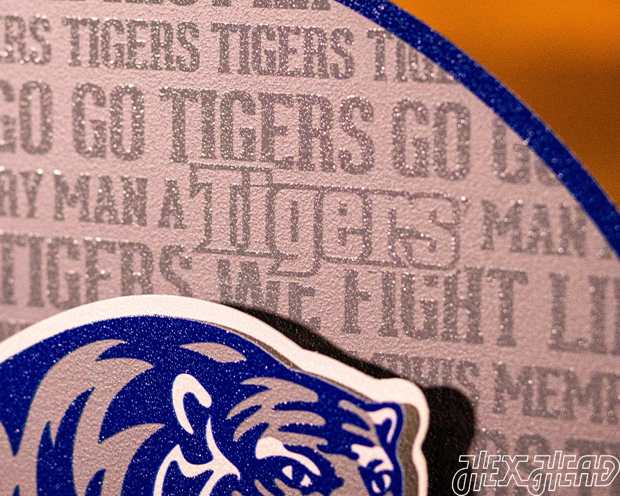 Memphis Tigers CRAFT SERIES 3D Embossed Metal Wall Art