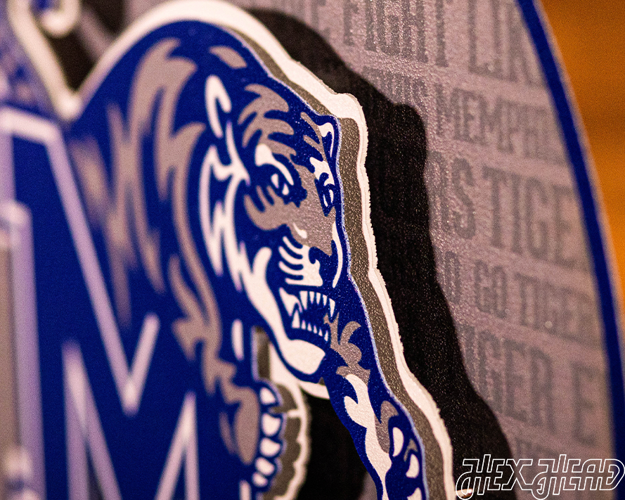 Memphis Tigers CRAFT SERIES 3D Embossed Metal Wall Art