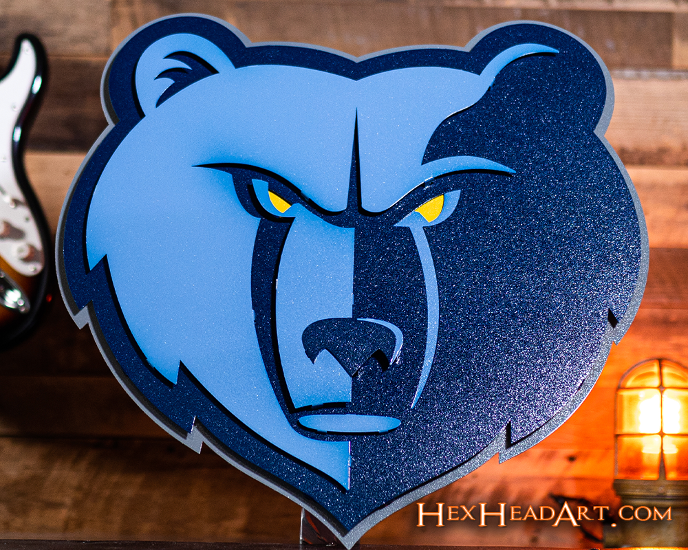 Memphis Grizzlies 3D Vintage Metal Wall Art