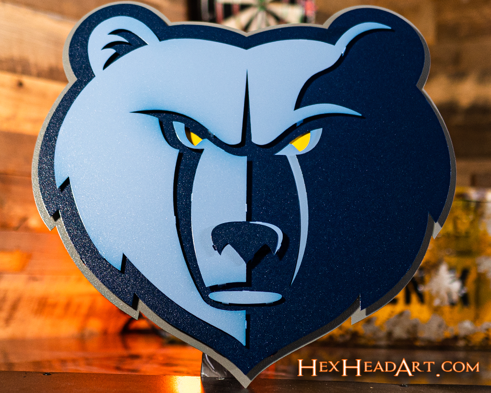 Memphis Grizzlies 3D Vintage Metal Wall Art