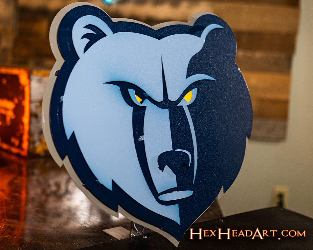 Memphis Grizzlies 3D Vintage Metal Wall Art