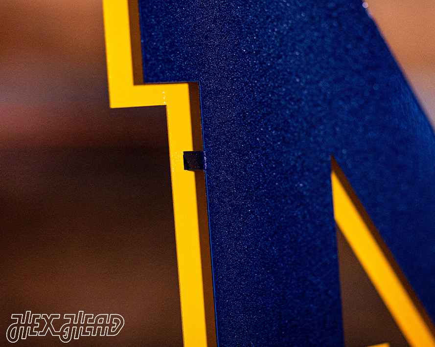 Michigan Wolverines "Block M" Blue Metal Wall Art