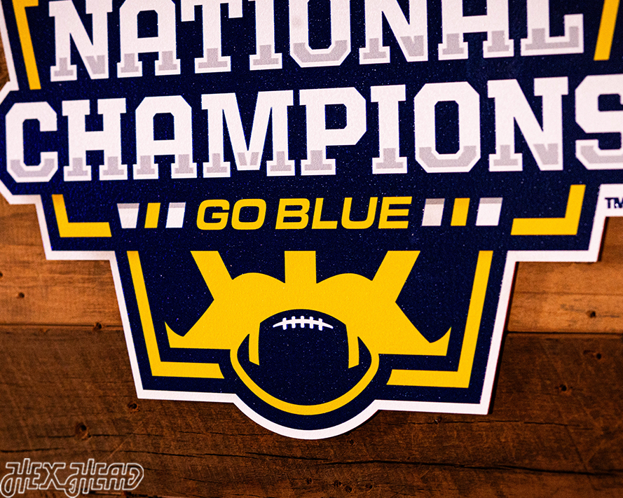 VARSITY Collection-  13 1/2" SINGLE layer Michigan Wolverines 2023 National Champions