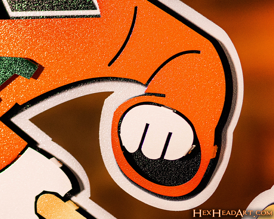 Miami Hurricanes "Sebastian the Ibis" 3D Vintage Metal Wall Art