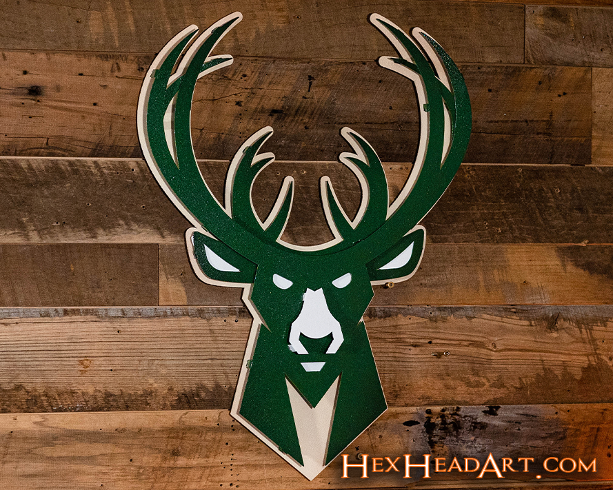 Milwaukee Bucks 3D Vintage Metal Wall Art