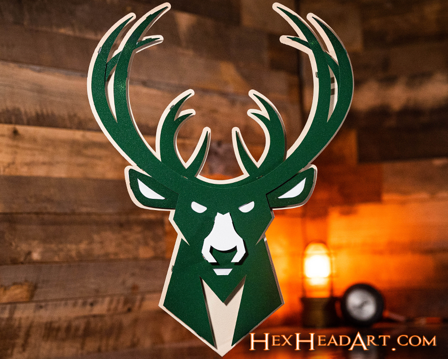 Milwaukee Bucks 3D Vintage Metal Wall Art