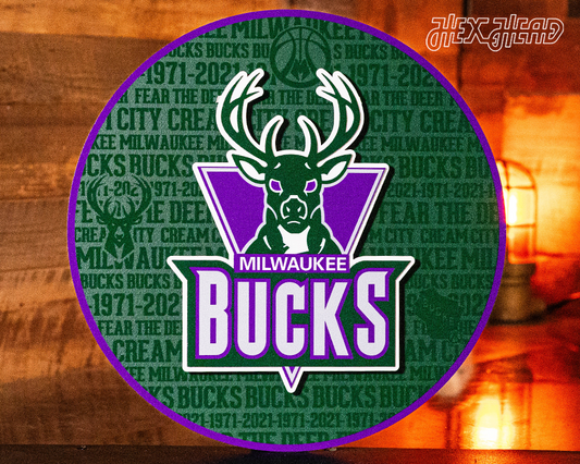 Milwaukee Bucks CRAFT SERIES 3D Embossed Metal Wall Art